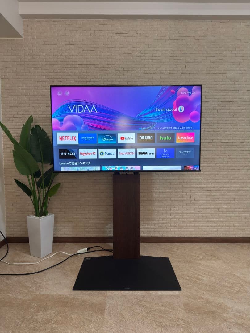 掲載　2月末まで　引き取り　美品　　ハイセンス　4K液晶テレビ+スタンド　セット