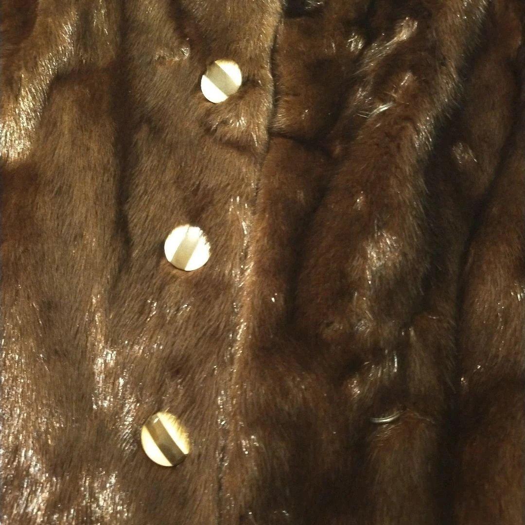 ミンクショートコート ダークブラウン ファー