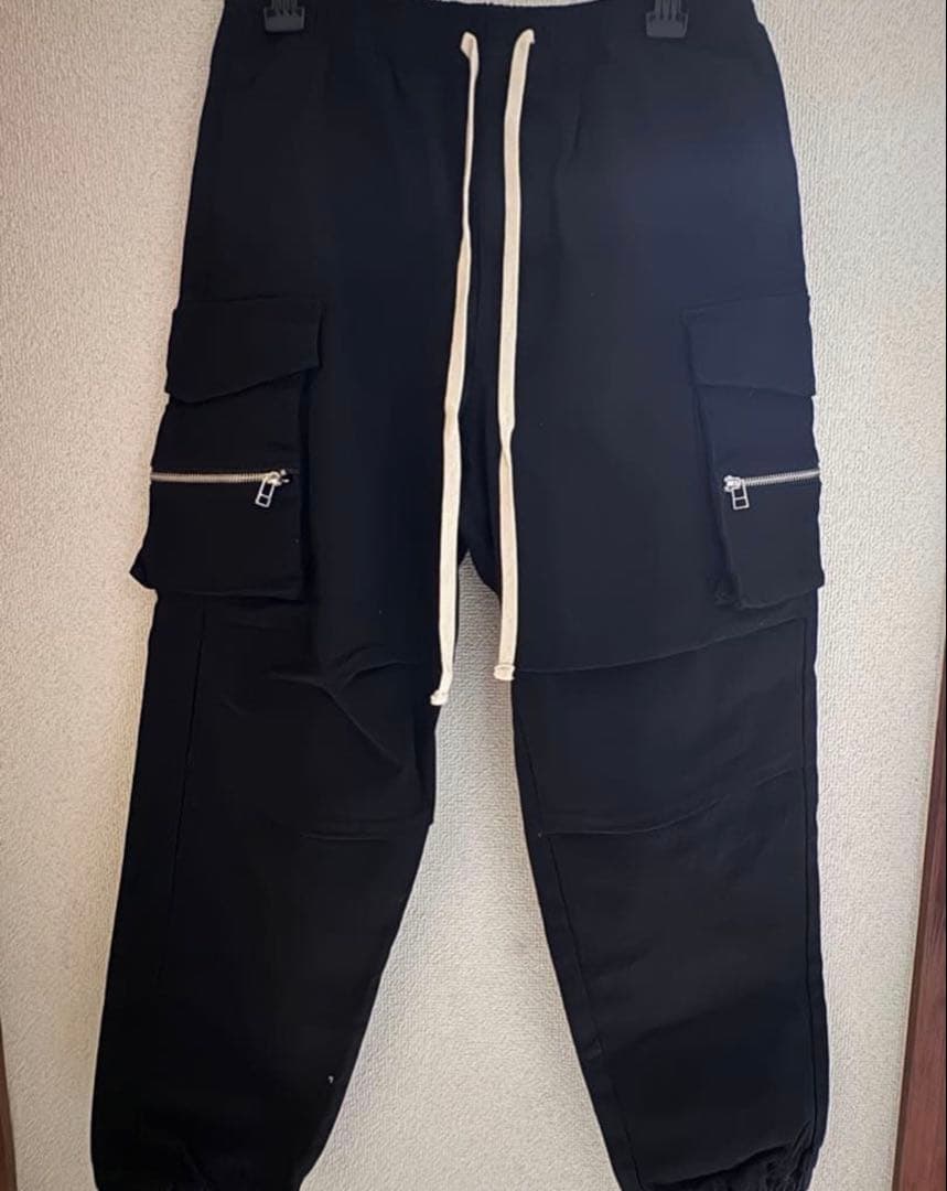 Rickowens似 ブラックカーゴパンツ　ANDRAP danke schon