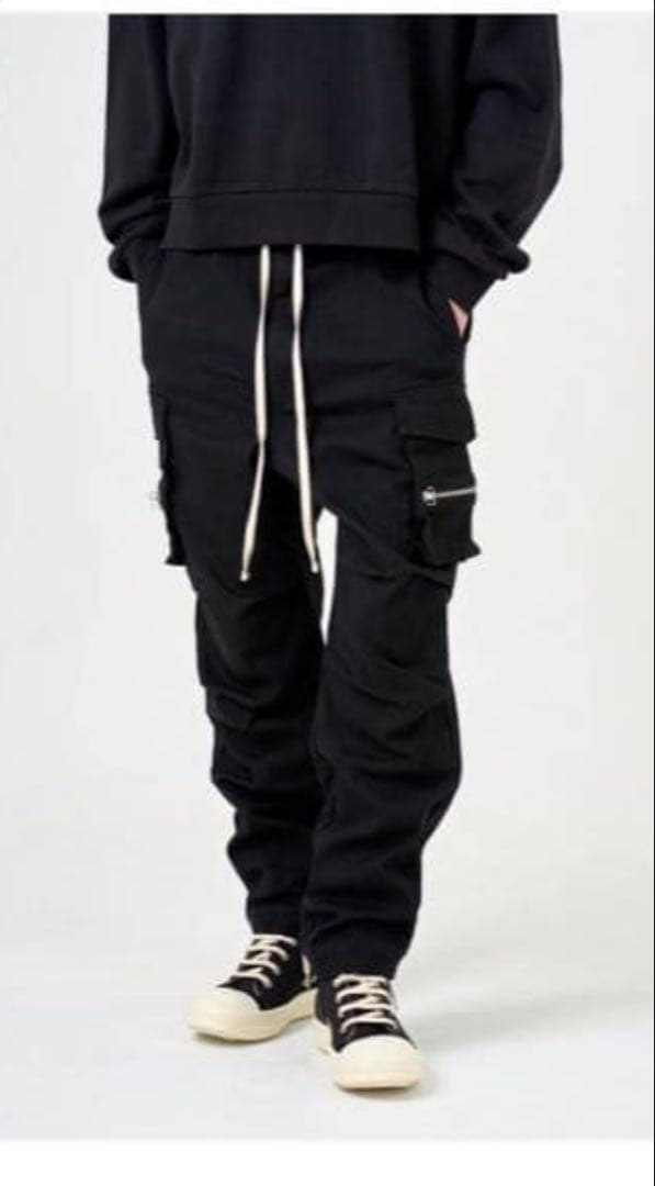 Rickowens似 ブラックカーゴパンツ　ANDRAP danke schon