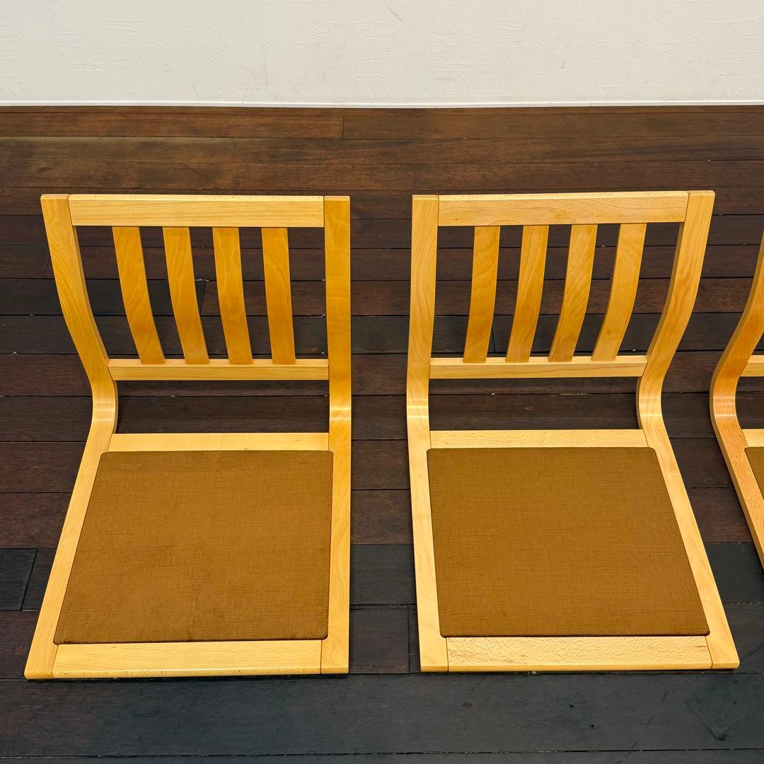 H111C29b カリモク Karimoku 座椅子 4脚セット