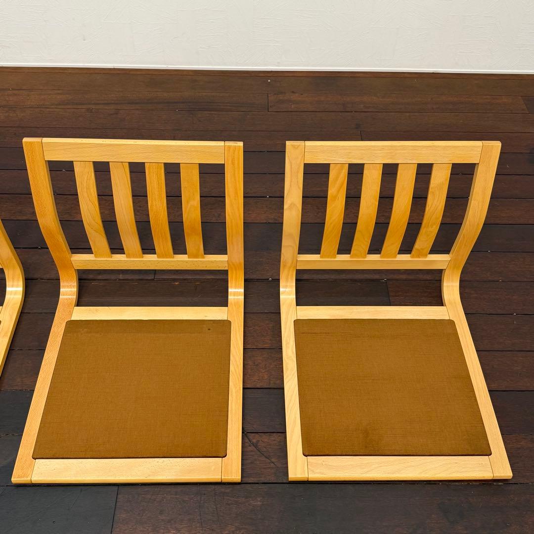 H111C29b カリモク Karimoku 座椅子 4脚セット