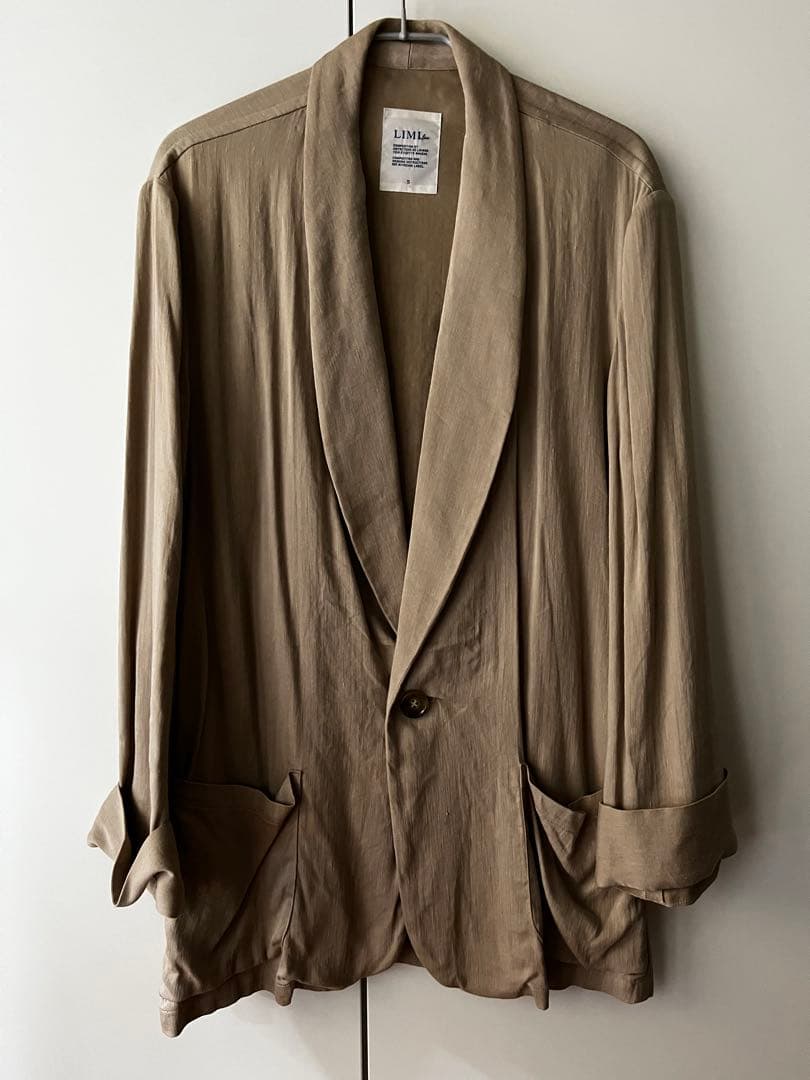 2013ssLIMIfeuリミフゥカーキベージュ麻リネンジャケット