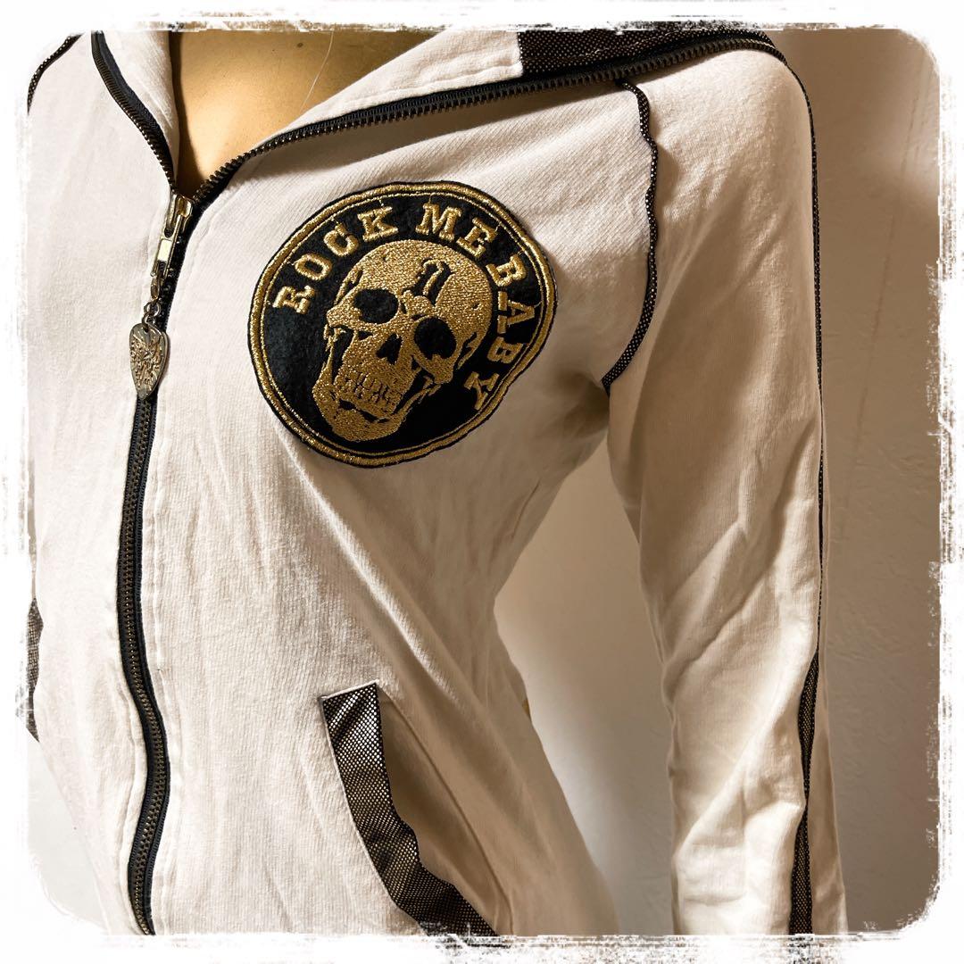 L*i様 ⭐️A360⭐️ d.i.a ♥ スカル ライン ギラギラ ジップアッ