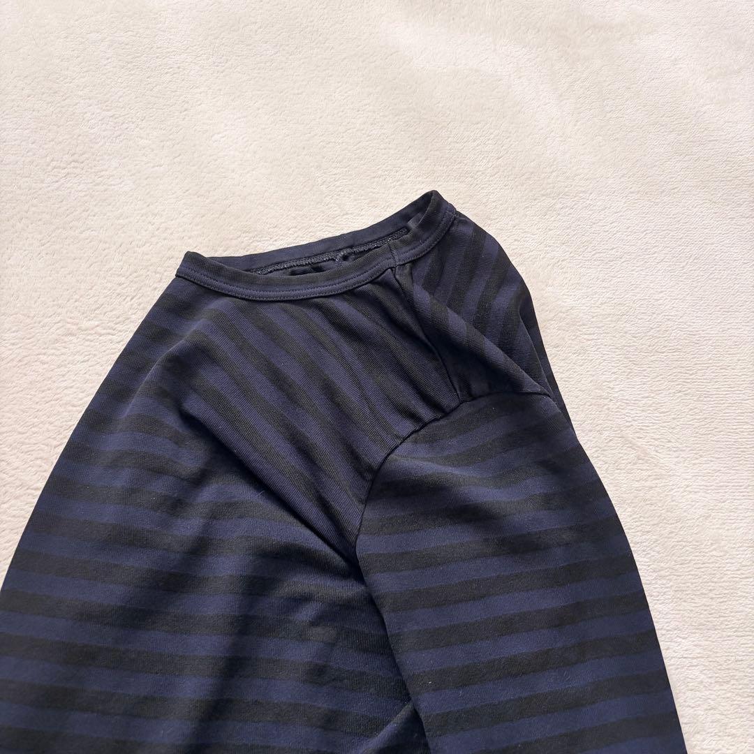 ❁COMME des GARCONSコムコム 製品染めボーダー裾切替カットソー