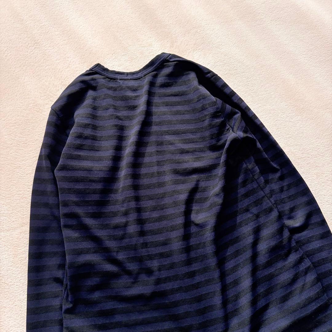 ❁COMME des GARCONSコムコム 製品染めボーダー裾切替カットソー