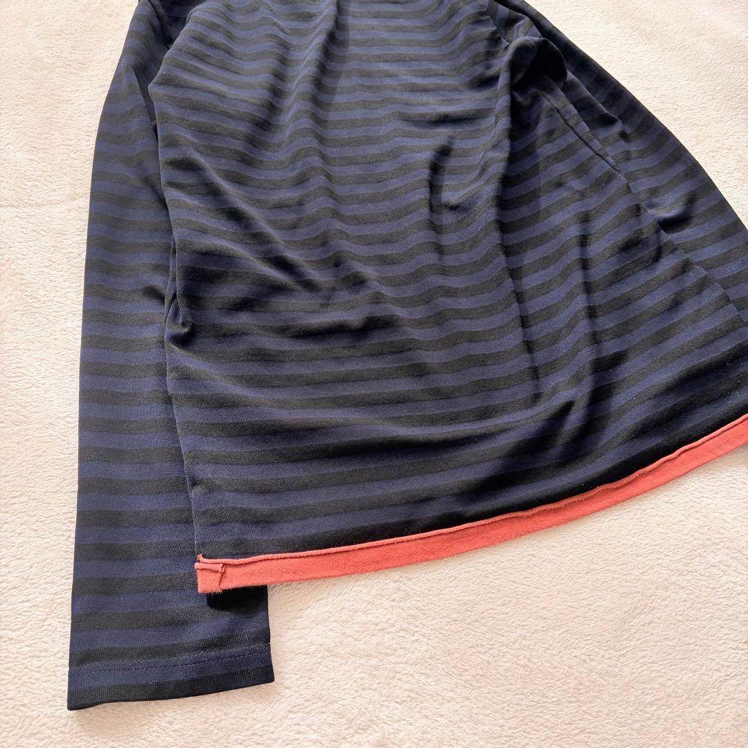 ❁COMME des GARCONSコムコム 製品染めボーダー裾切替カットソー