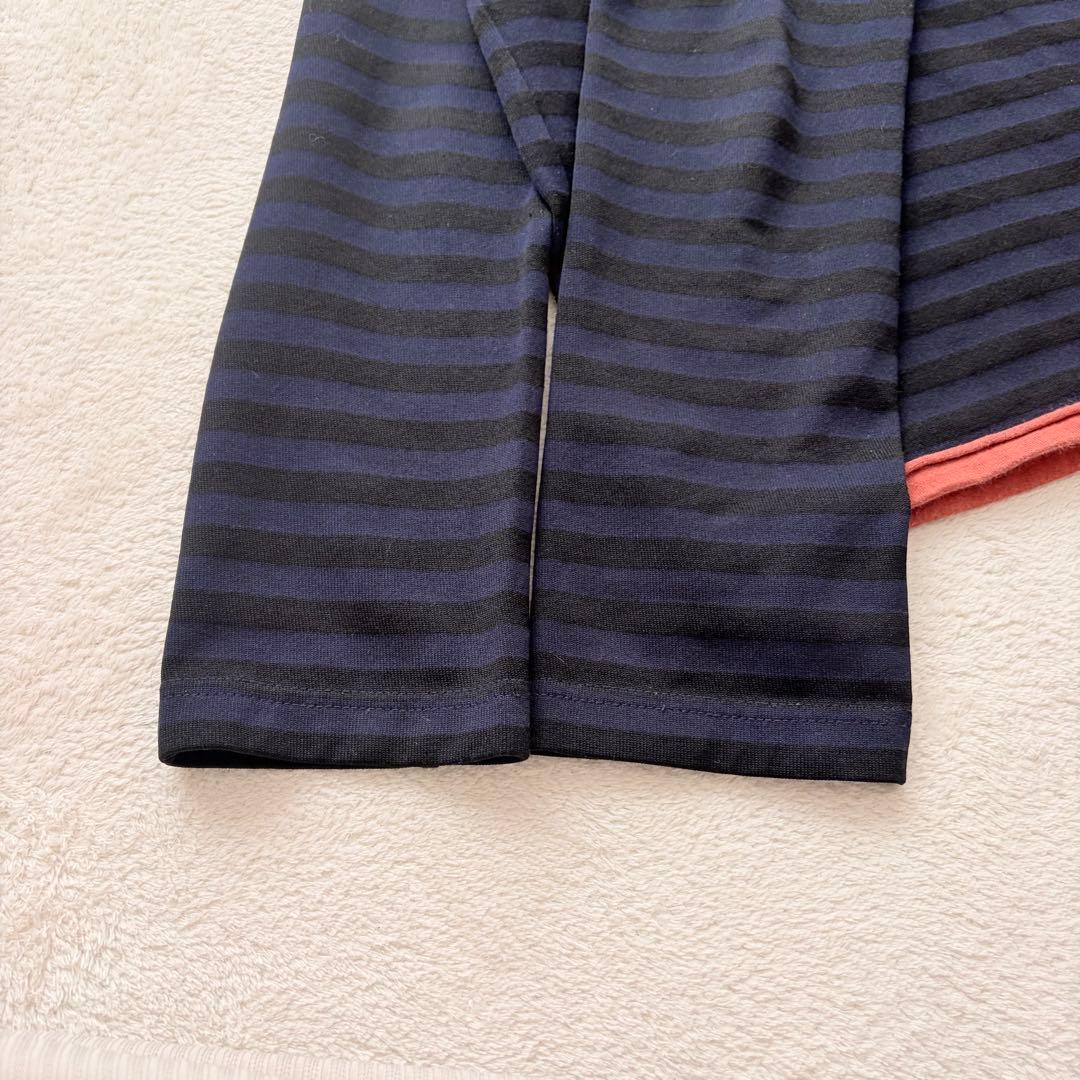 ❁COMME des GARCONSコムコム 製品染めボーダー裾切替カットソー