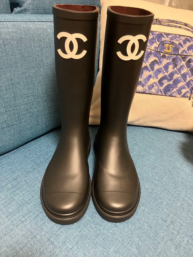 ＫCHANEL レインシューズ　35 ノベルティ
