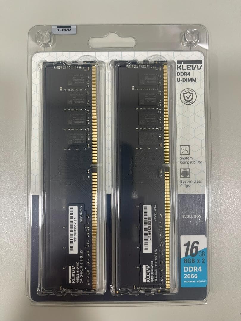 KLEVV DDR4-2666 16GB (8GB x 2) メモリ★新品未開封