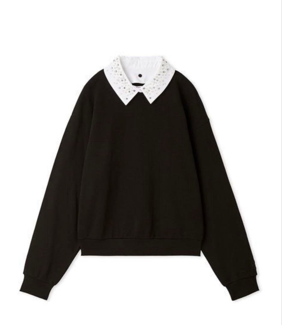 SNIDEL 25A/W ビジュー衿スウェット