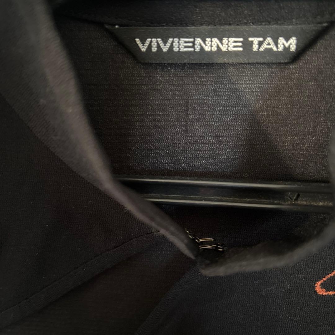 Vivienne Tam ドラゴン刺繍 半袖シースルーシャツ