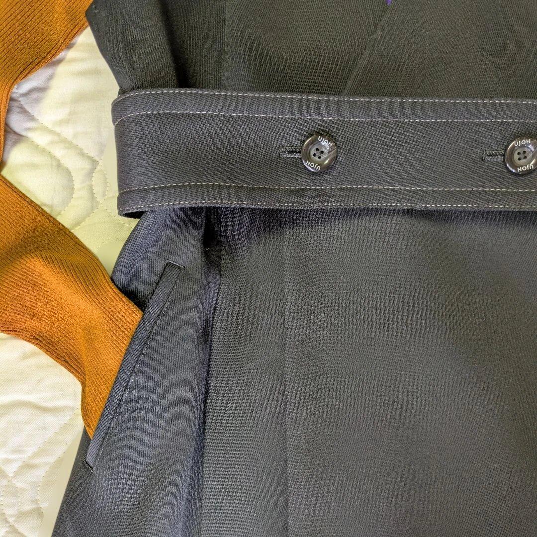 美品 2way ウジョー ベスト ジレ ブラック Vネック モード モノトーン