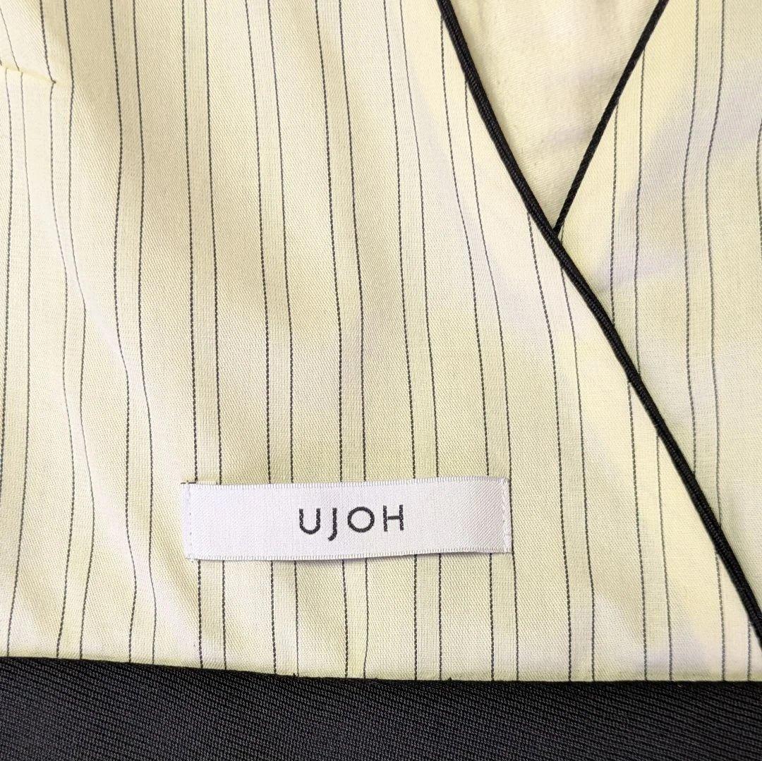 美品 2way ウジョー ベスト ジレ ブラック Vネック モード モノトーン