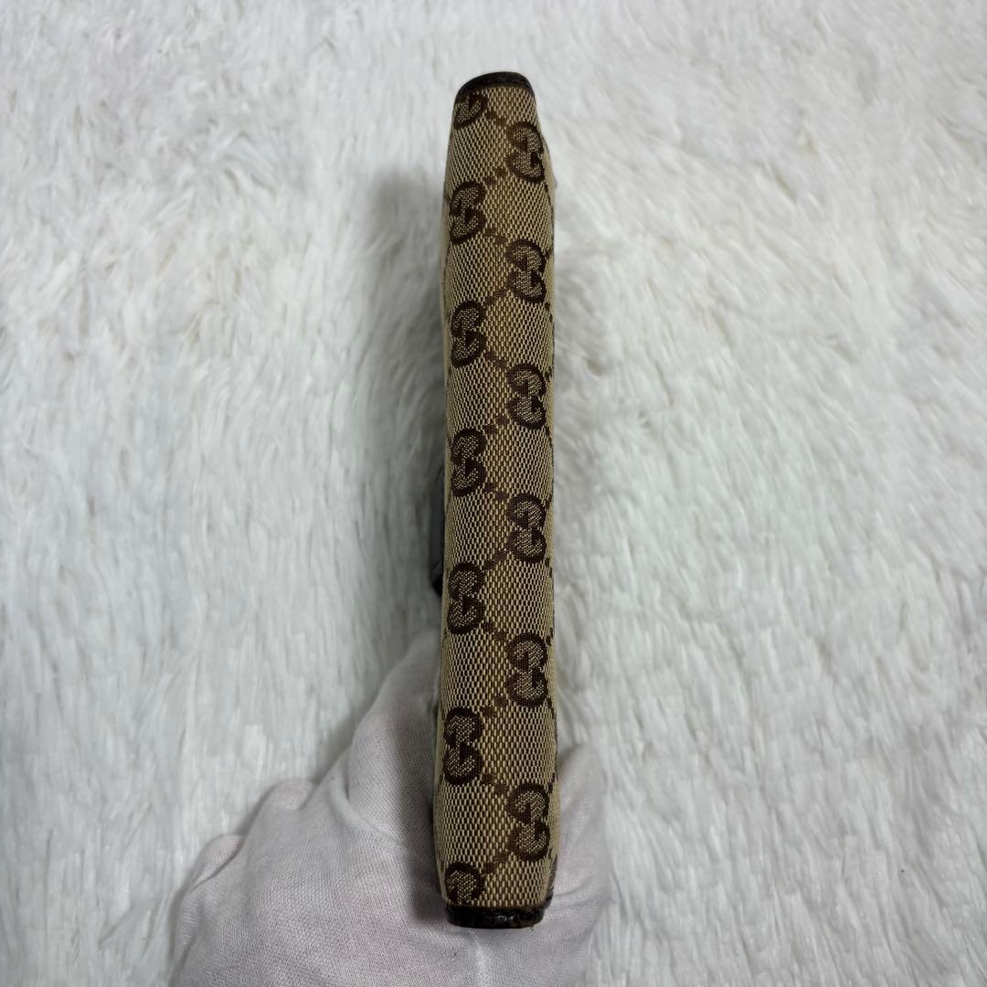 ✨美品✨ グッチ 長財布 インターロッキング GGキャンバス 二つ折り ブラウン