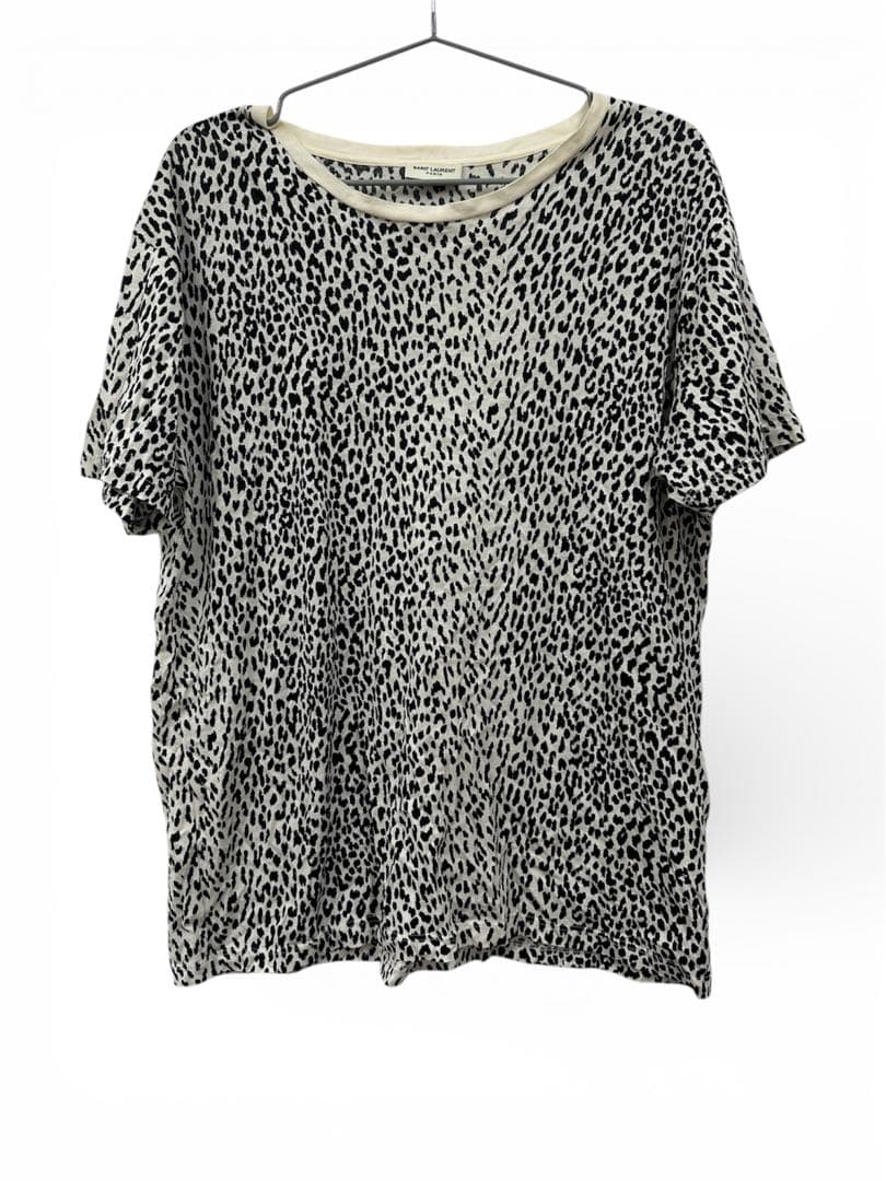 サンローラン パリ　ベイビーキャット レオパード半袖Tシャツ