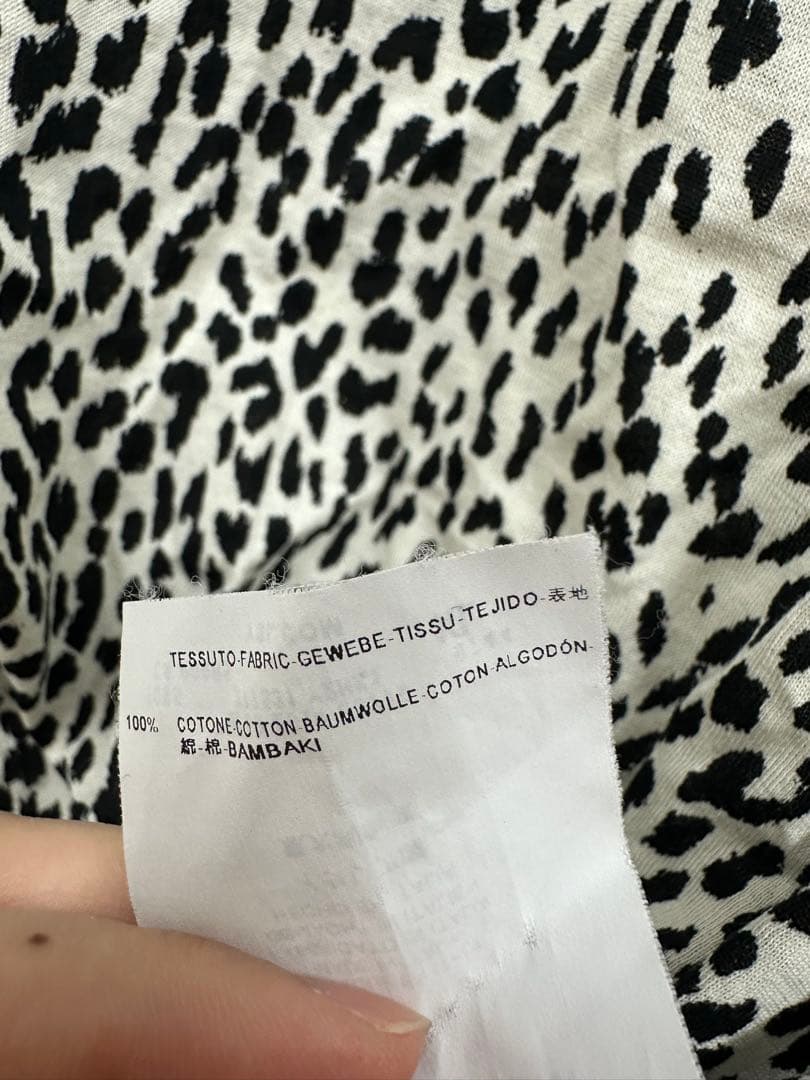 サンローラン パリ　ベイビーキャット レオパード半袖Tシャツ