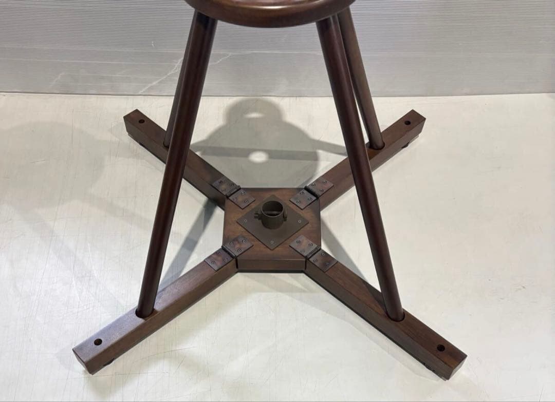 野天傘　野立傘　木製　スタンド　茶屋　立台　レトロ　アンティーク　組み立て式