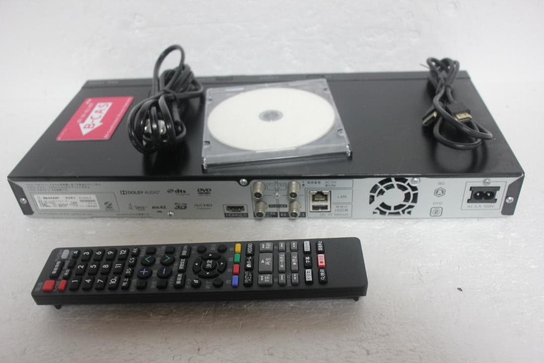 【内部清掃済み】SHARP ブルーレイBD-NS520　500GB リモコン