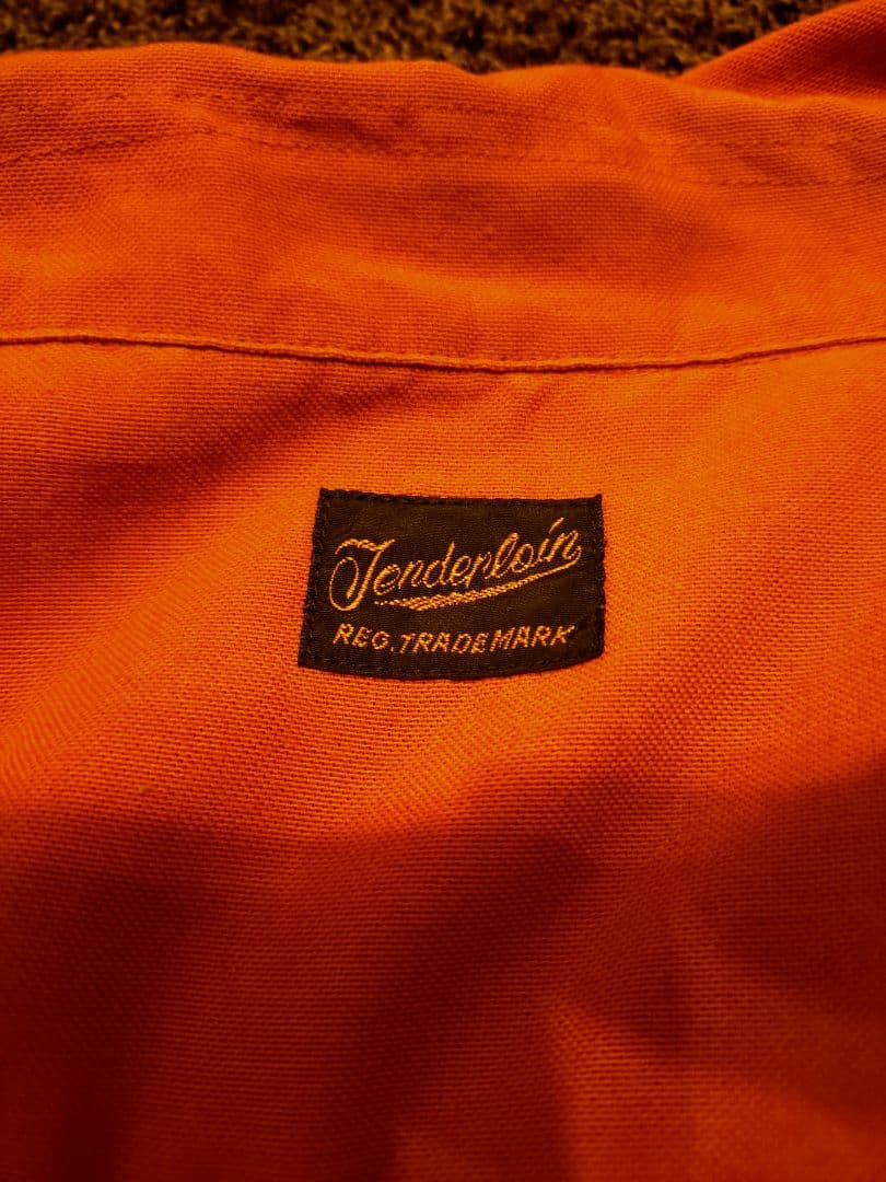 【TENDERLOIN 】テンダーロイン ボーリングシャツ XL オレンジ
