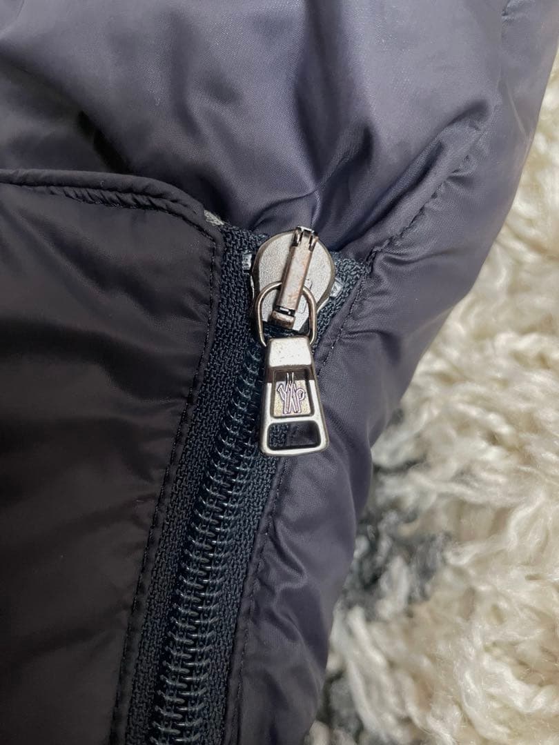 モンクレール　おくるみ　ダウン　フットマフ　ネイビーグレー　ベビーカー　ベビー