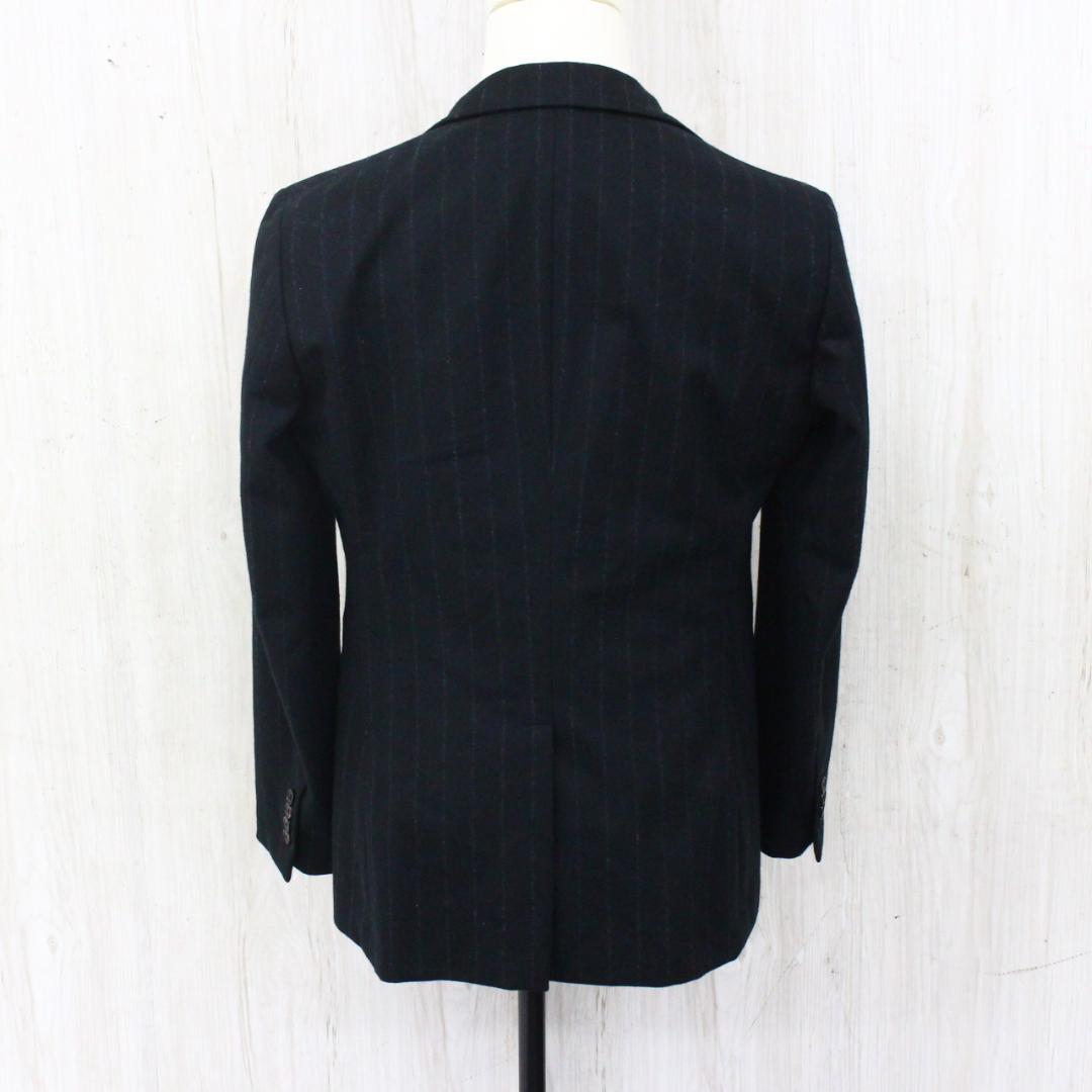 ◇美品 HERMES エルメス メンズ スーツ上下 ブラックストライプ ウール