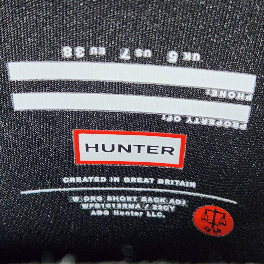 ★未使用　HUNTER　レインブーツ　ショート バック アジャスタブル　UK5