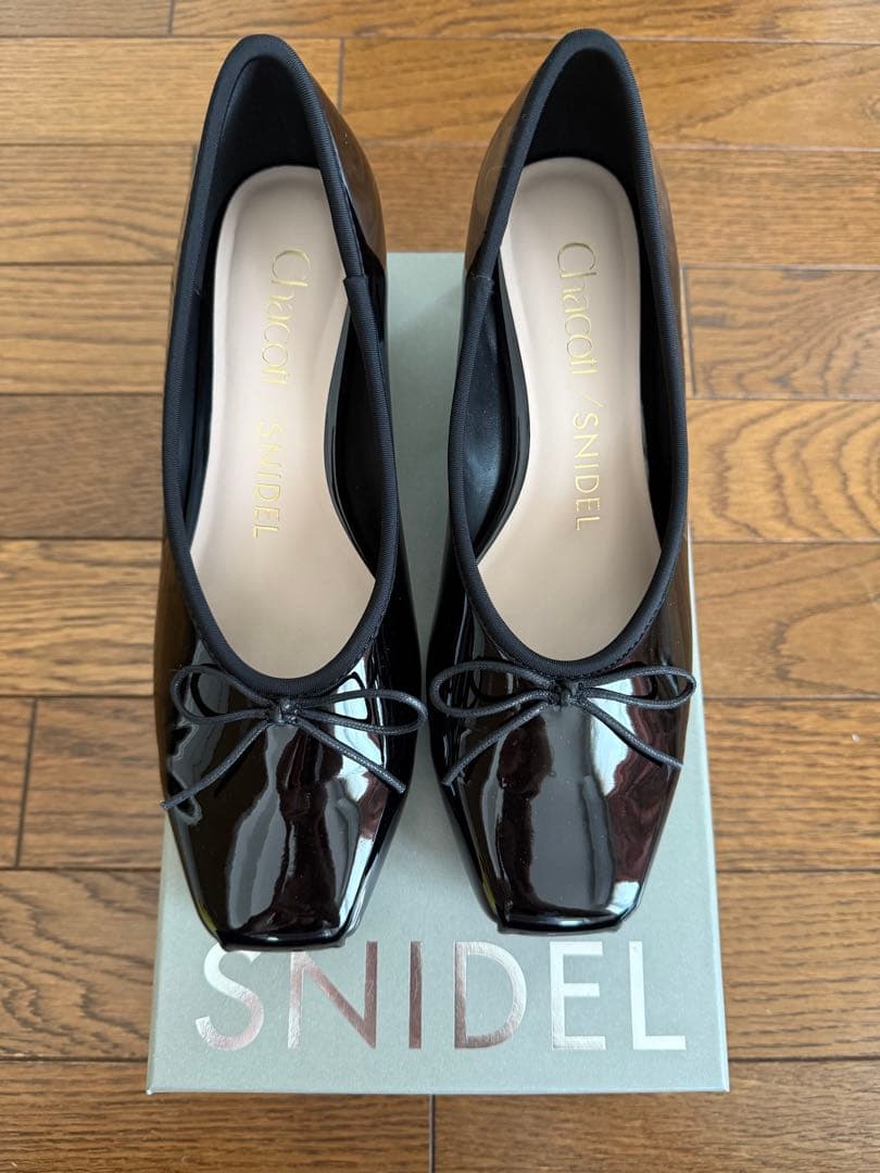 snidel Chacottコラボシューズ　ブラック　Lサイズ