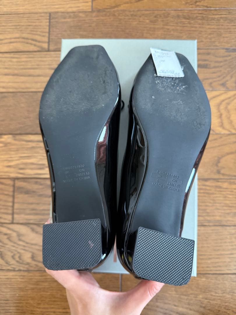 snidel Chacottコラボシューズ　ブラック　Lサイズ