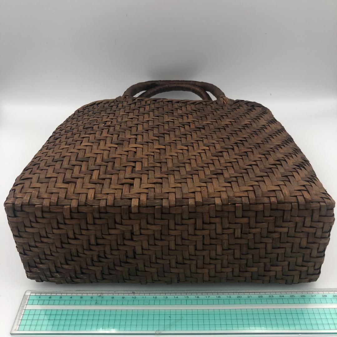 小*マ様 胡桃バッグ　網代編み　かごバッグ　くるみ　籠バッグ【新品】日本企画　山