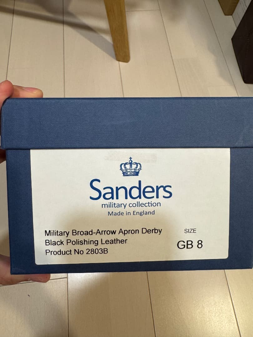 靴 SANDERS Military Broad-Arrow Apron Derby