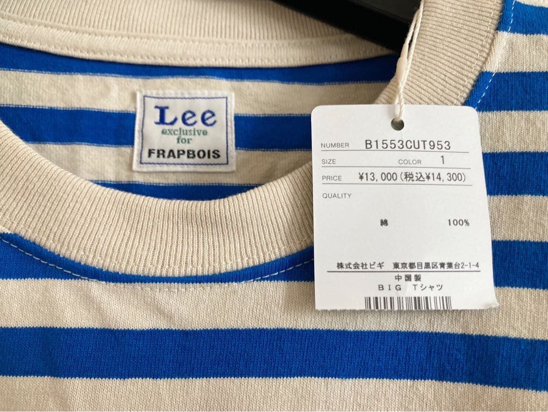 新品未使用　FRAPBOISフラボア　Lee コラボ　BIG Tシャツ 男女兼用