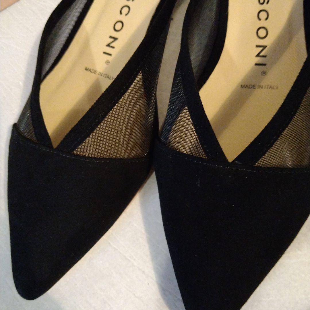 FABIO RUSCONI ファビオルスコーニ ブラックミュール サンダル 36