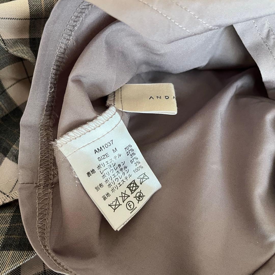 スカート Andmary Coco check pleats skirt