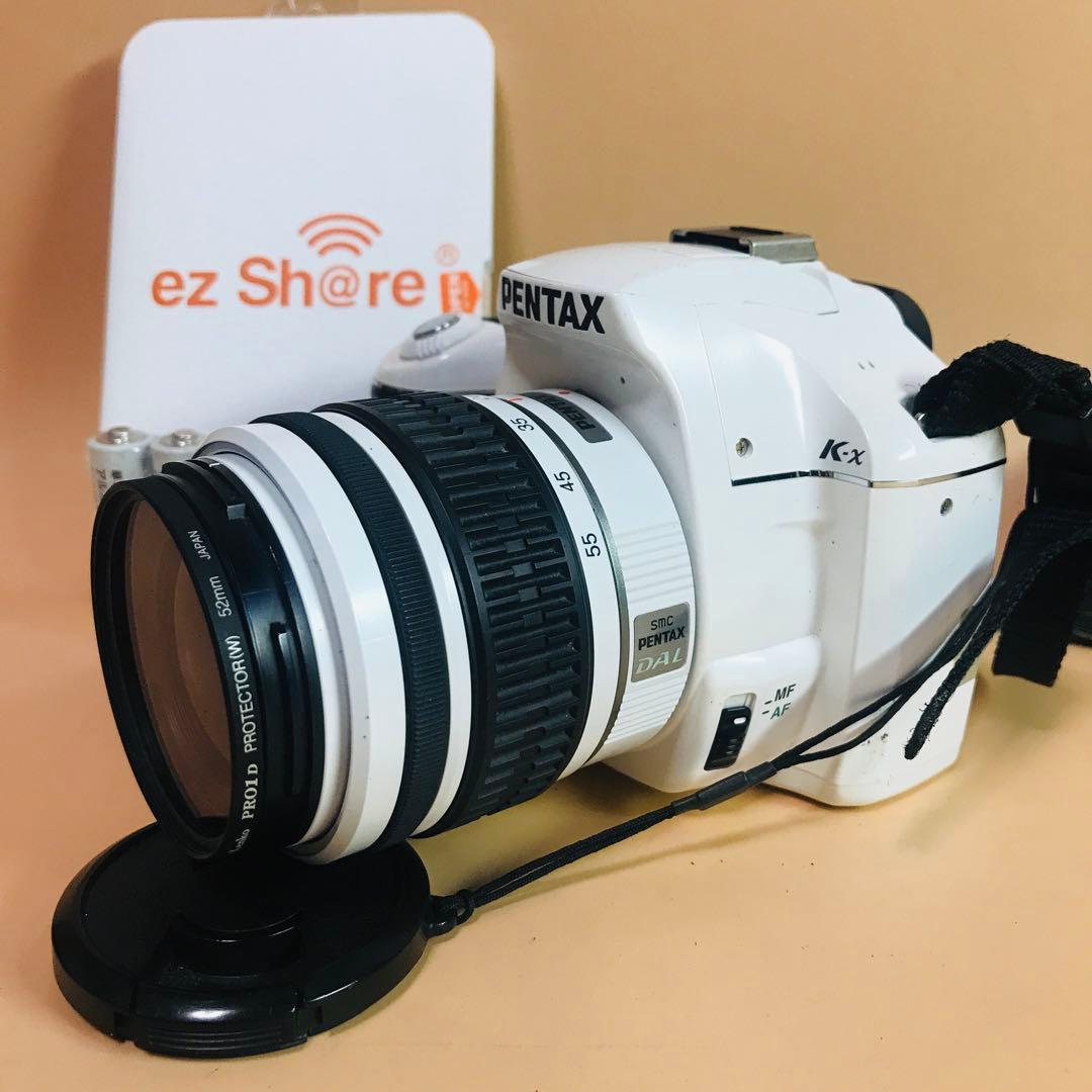 ペンタックス K-x 白　Wi-FiSDアダプター　電池付き