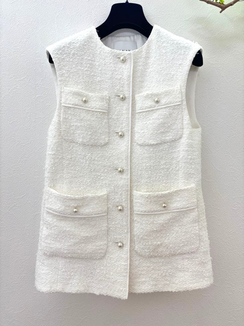 アナイ　カラミツイードポケットジレ　ベスト