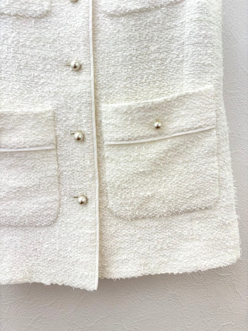 アナイ　カラミツイードポケットジレ　ベスト