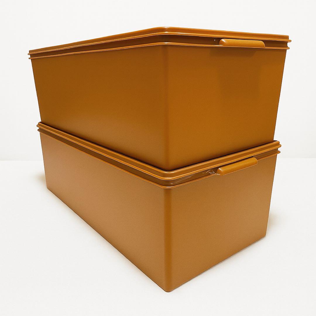 2個セット/送料込み/タッパーウェア/ディープ/ロング/スーパーケース/セピア