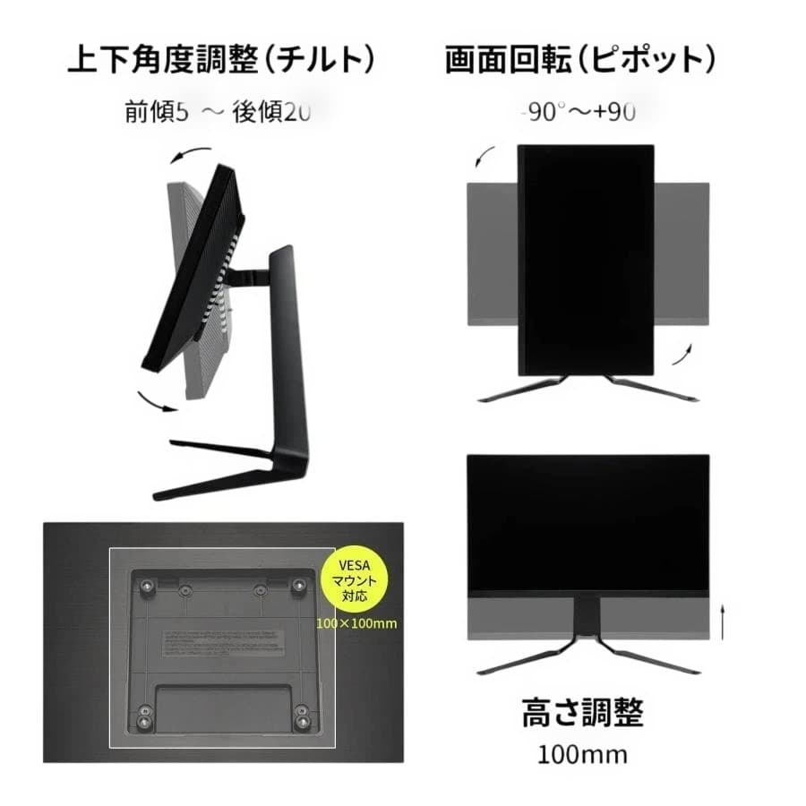 【新品同様】24.5インチ ゲーミングモニター GRT081-2532DML