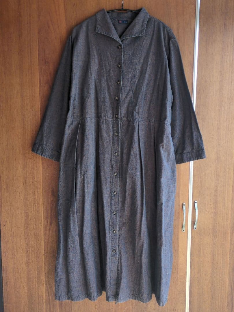 カスリラ kasurira コットン シャツワンピース M〜L