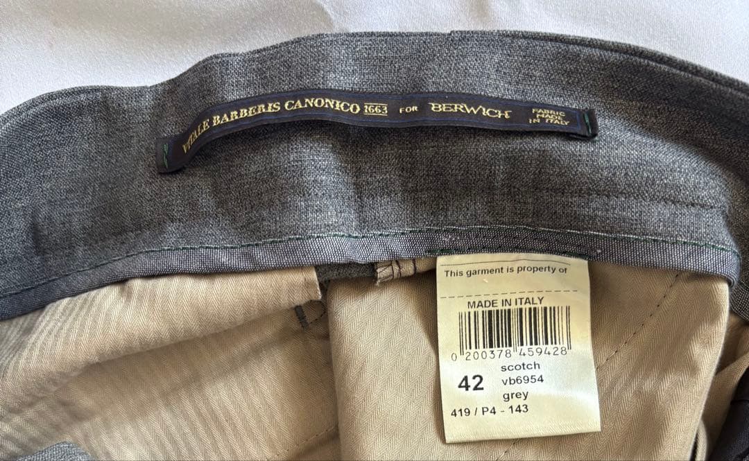 ベルウィッチ/BERWICHのスコッチ(春夏) スラックス サイズ42 グレー