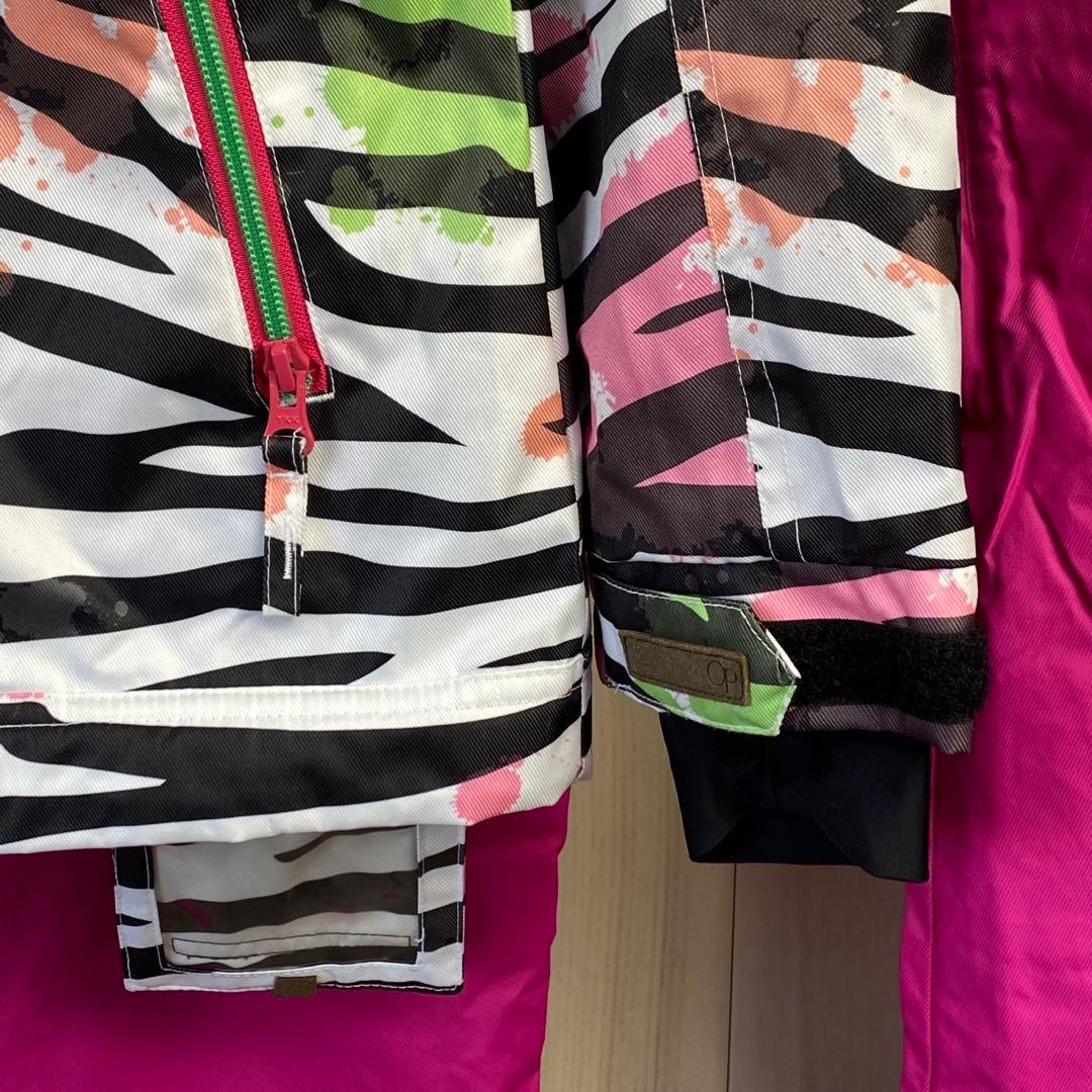 OP ゼブラ柄 スノーボードウェア セット M/L