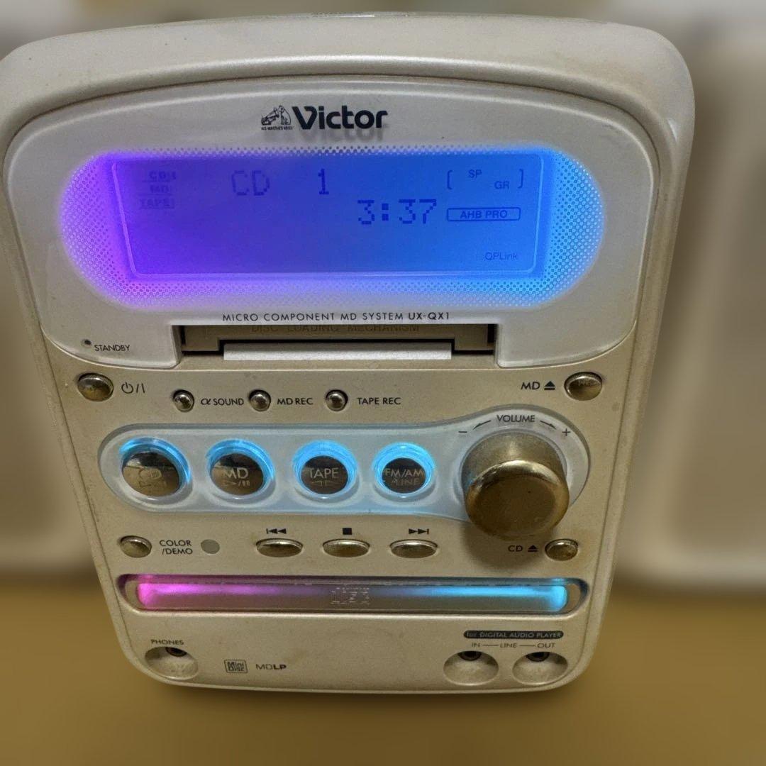 MD CDミニコンポ Victor UX-Q1-W『説明書付き』