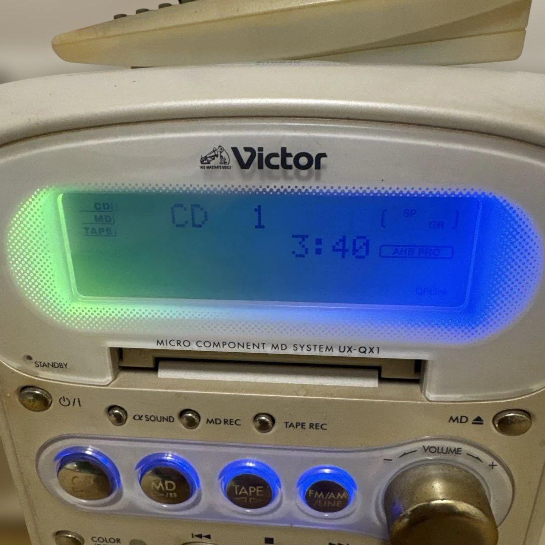 MD CDミニコンポ Victor UX-Q1-W『説明書付き』