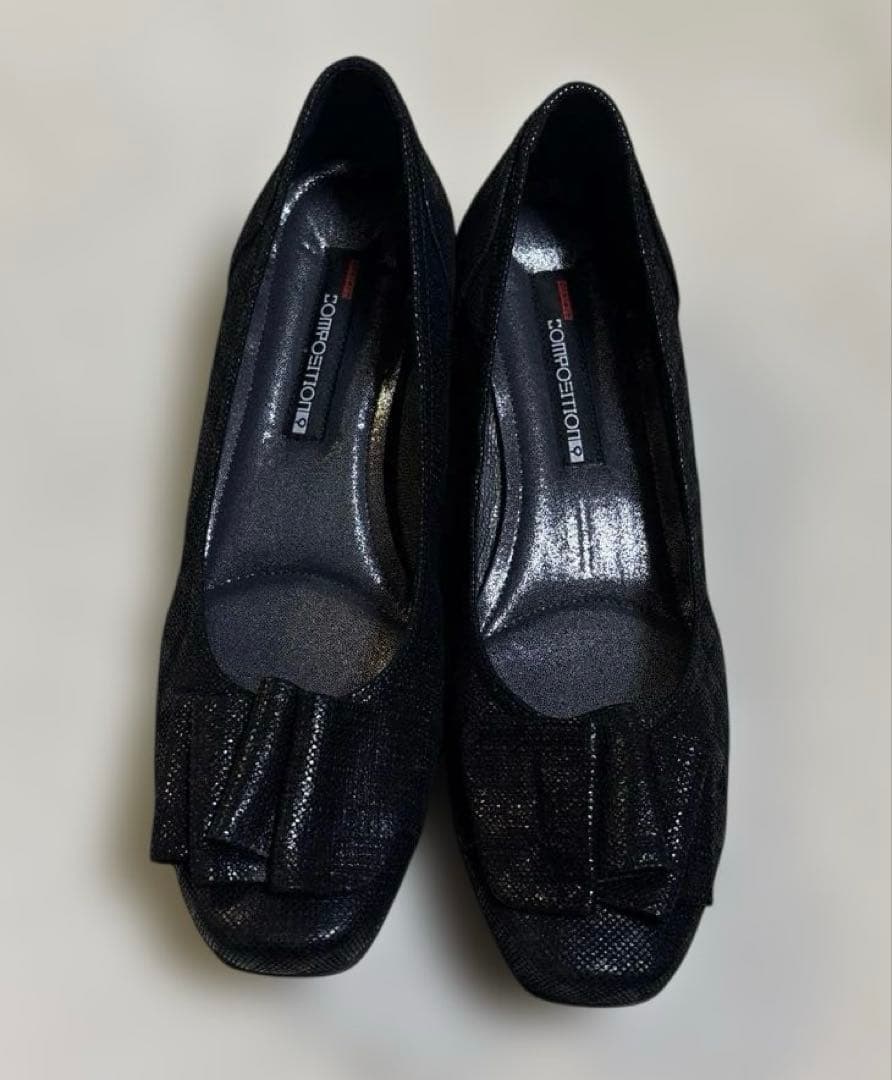 composition9 ウェーブリボンコンフォートウェッジパンプスモーダクレア