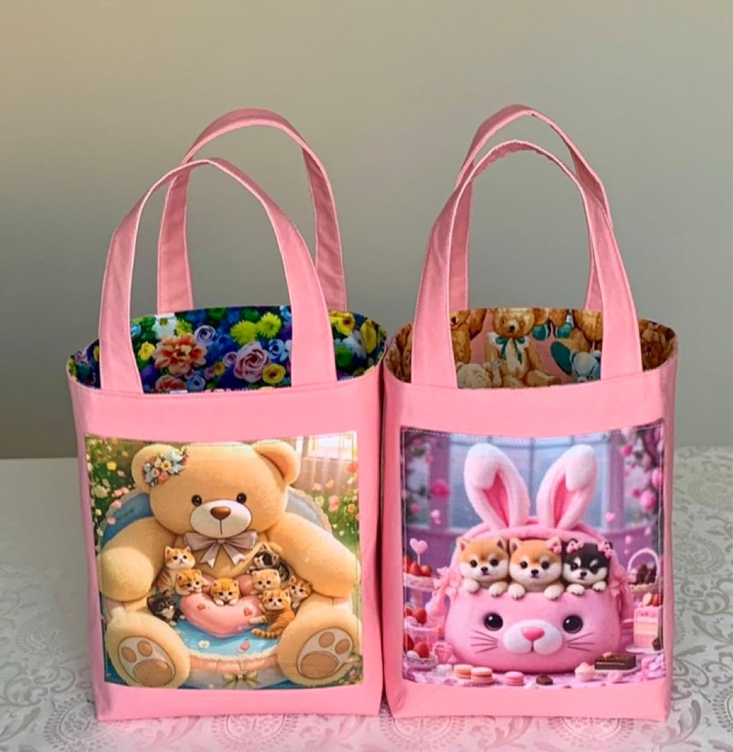 ♥︎むっち♥︎　ドールパネル生地　トートバッグ