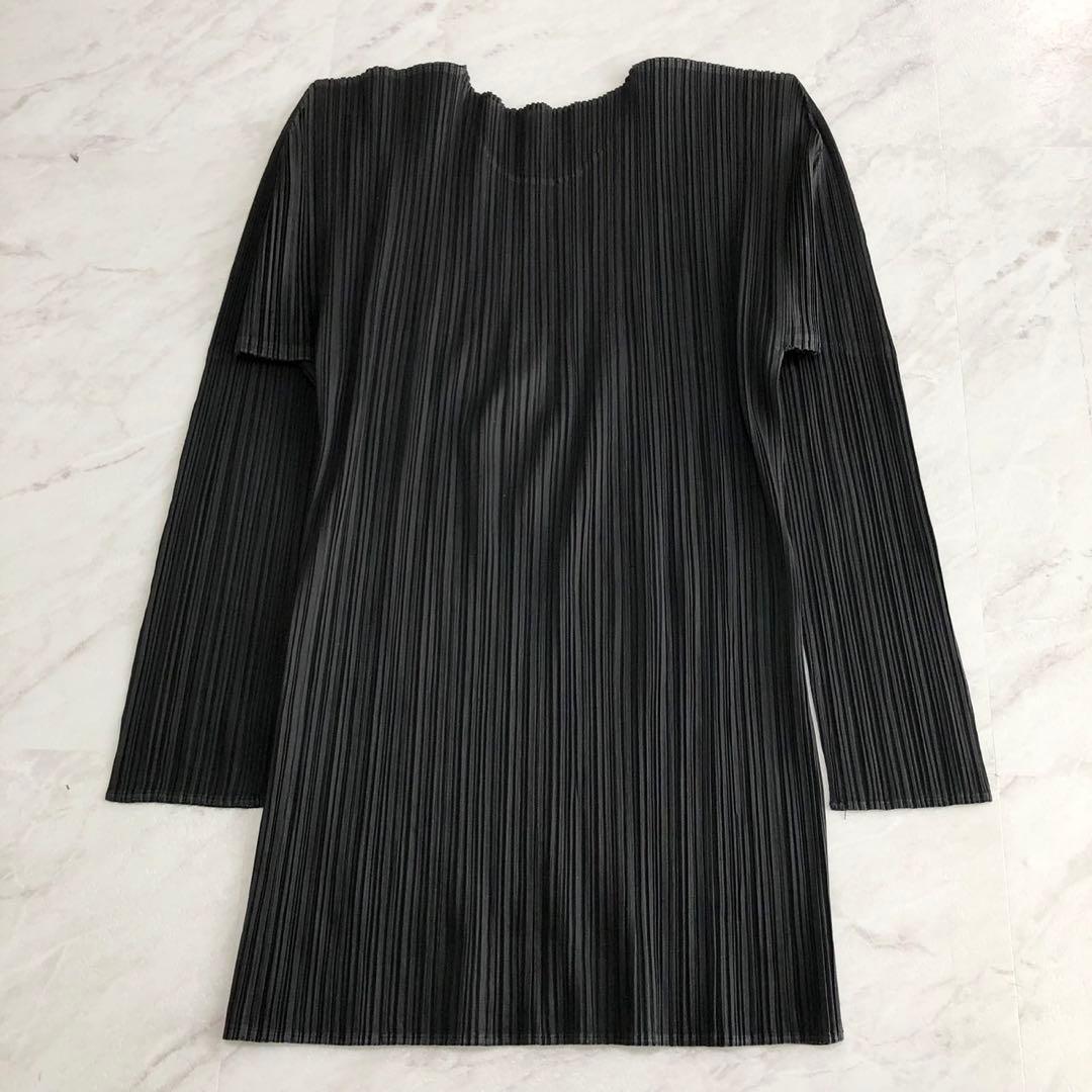 ✨美品✨プリーツプリーズ 長袖カットソー PP04-JK602 XLサイズ 黒