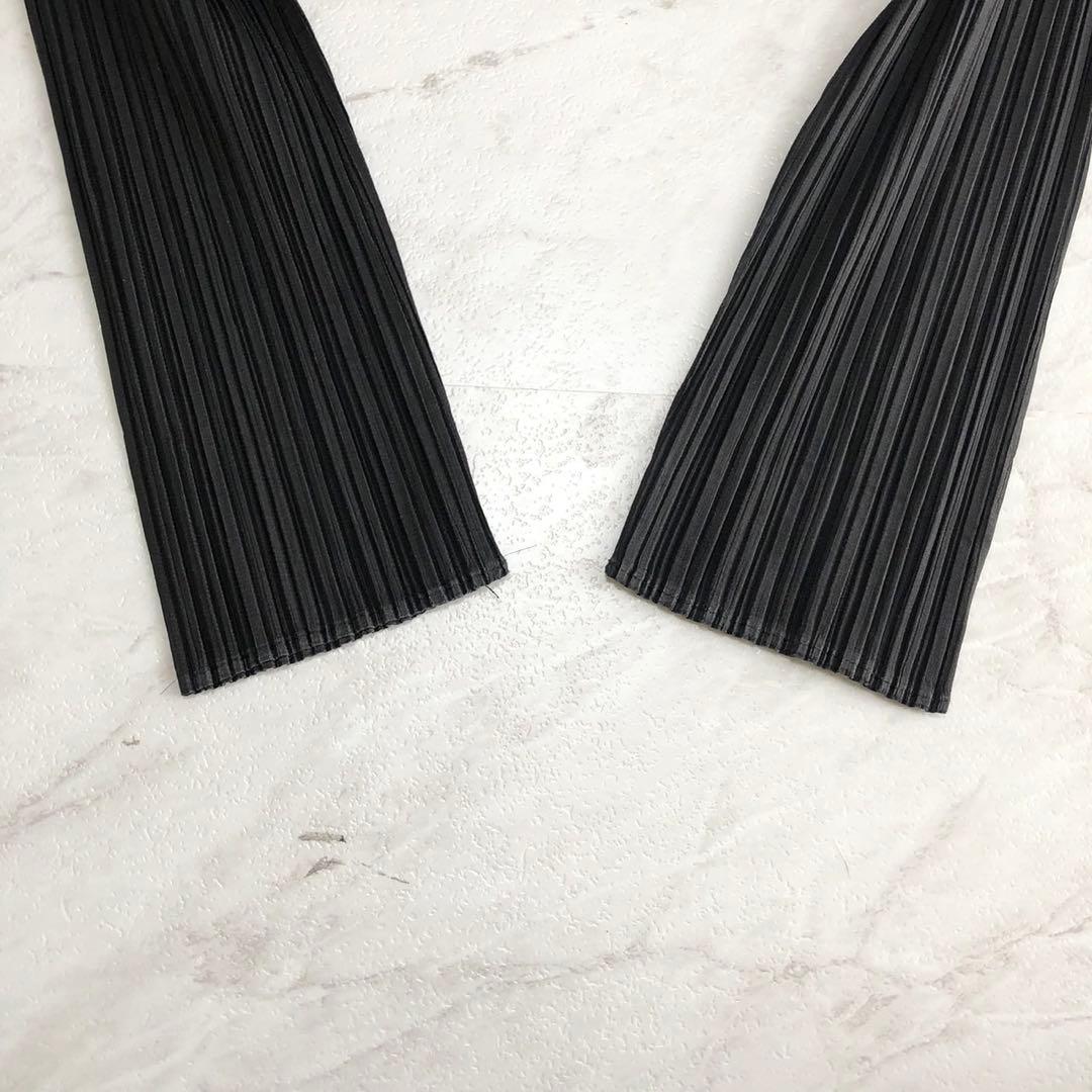 ✨美品✨プリーツプリーズ 長袖カットソー PP04-JK602 XLサイズ 黒