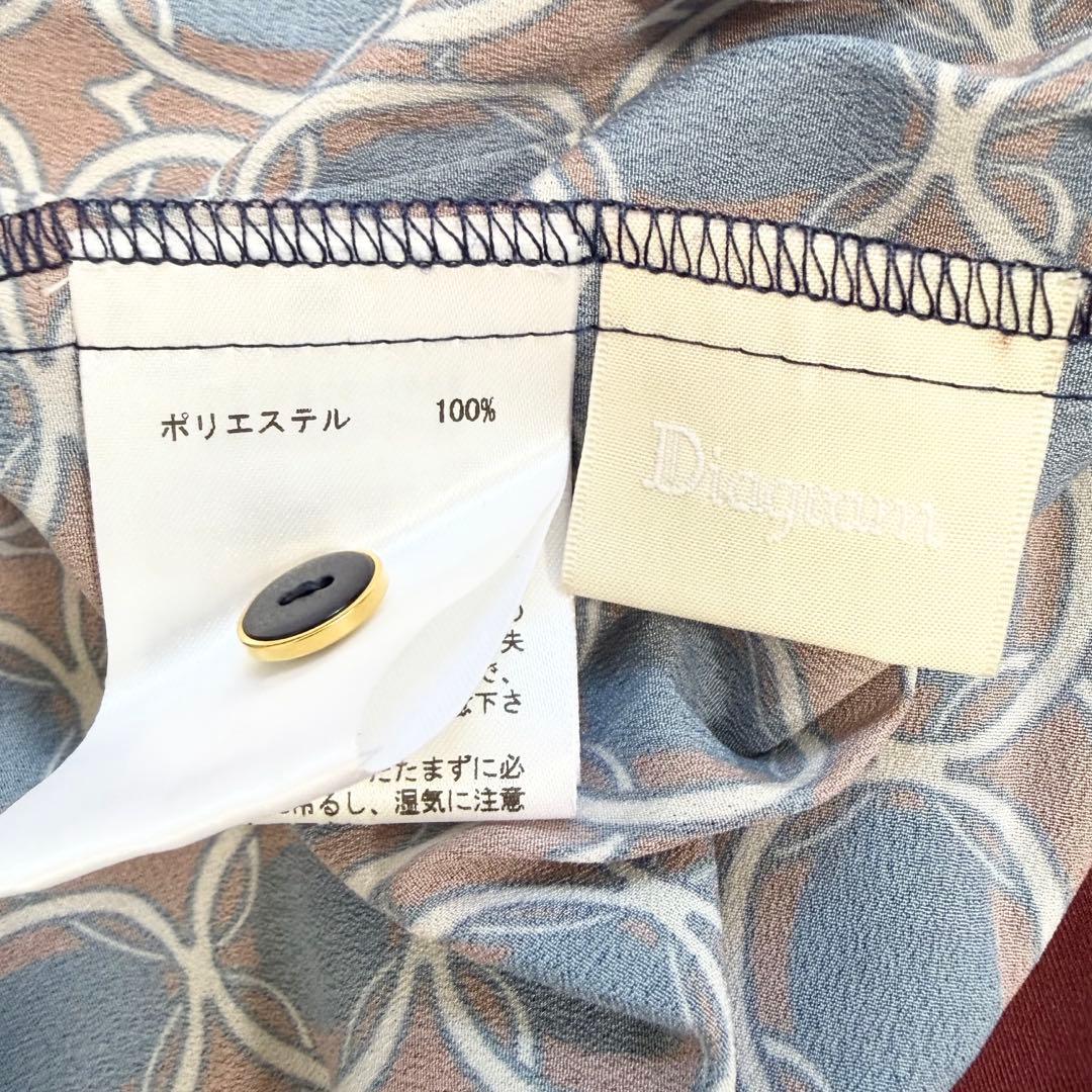 【極美品✨】ダイアグラム　キカシャツプリントワンピース 36 浅田真央着用