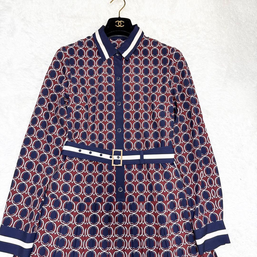 【極美品✨】ダイアグラム　キカシャツプリントワンピース 36 浅田真央着用